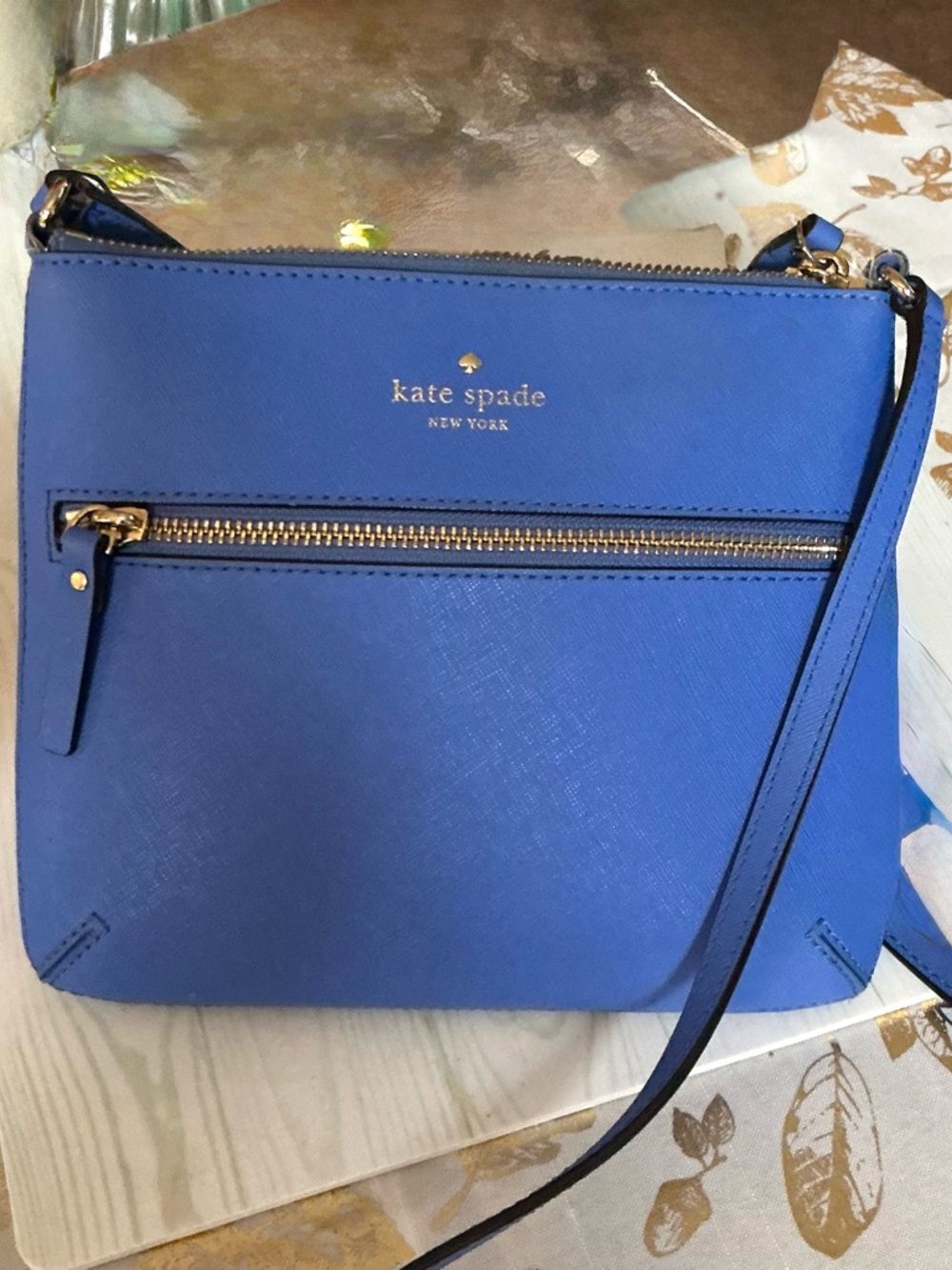 LOVELY kate spade sky blue saffiano crossbody 💙